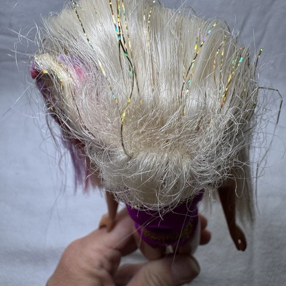 VTG 1996 Splash N Color SKIPPER‎ Doll Barbie MATTEL 16171 Blonde Glitter Pink